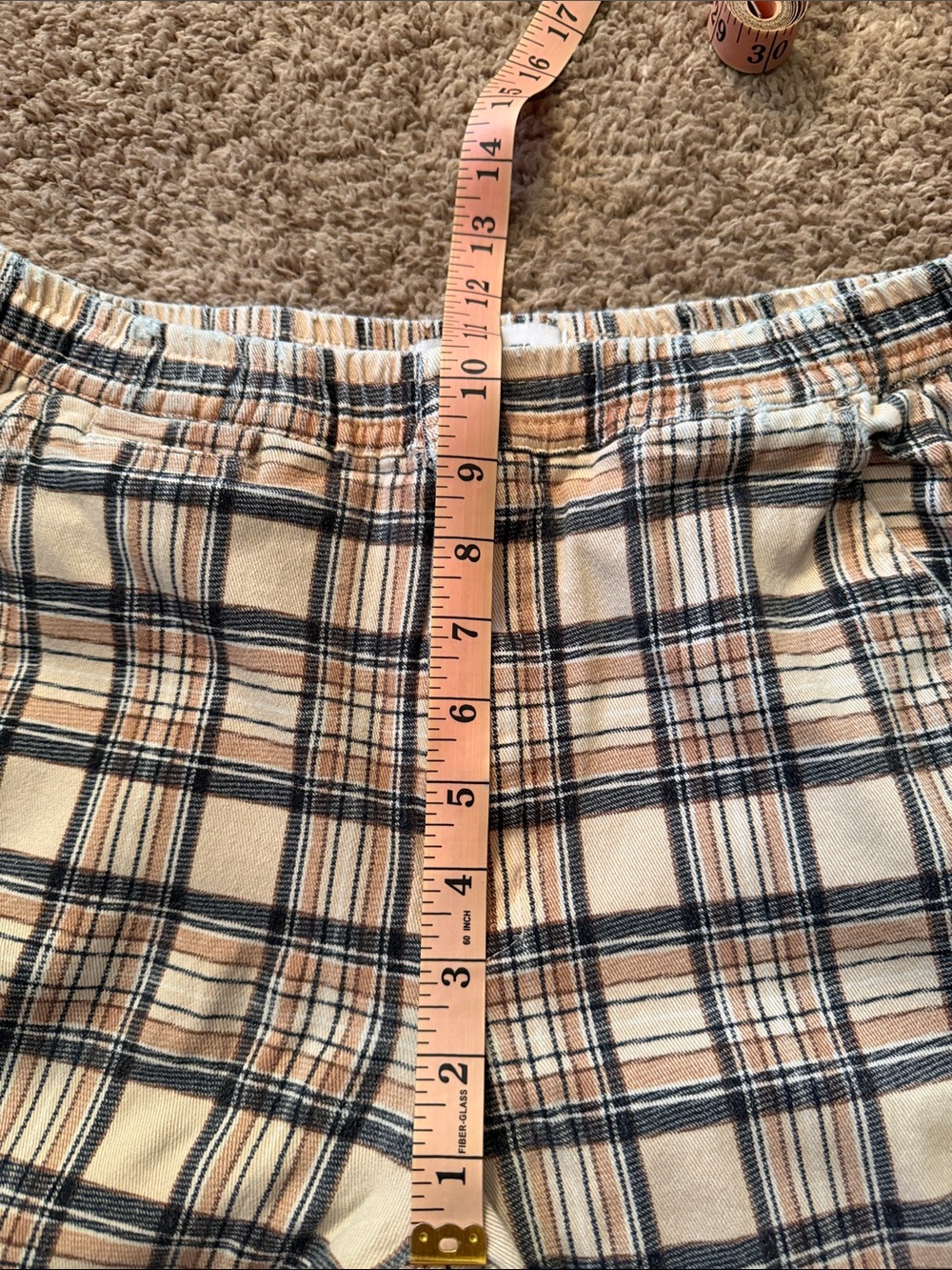 Urban Outfitters Tan Plaid Pull-On Skinny Pants Size Medium 2018 - Picture 7 of 13